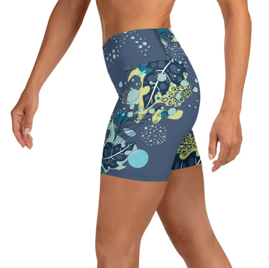 Drop Leaves Yoga Shorts