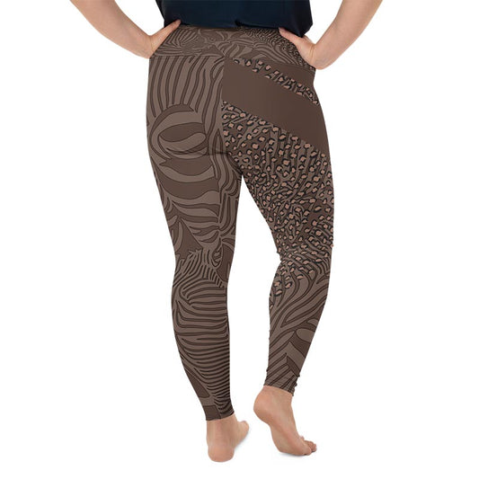 Mocha Plus Size Leggings "Zeepard"