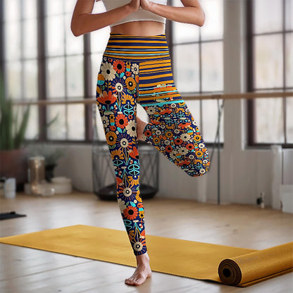 Cosmic Floral Blooms - Leggings