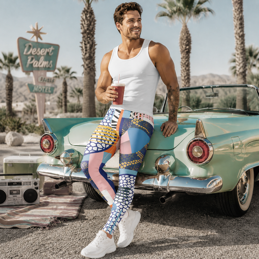 Men's Leggings - Geo-Wild