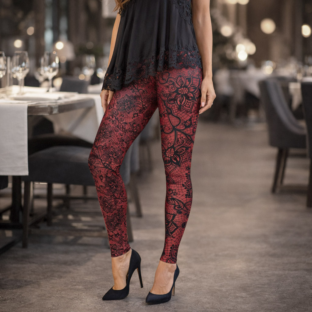 Whisper Elegance "Vintage Ruby" - Leggings