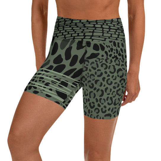 Cheezebra Yoga Shorts "Forest Green"