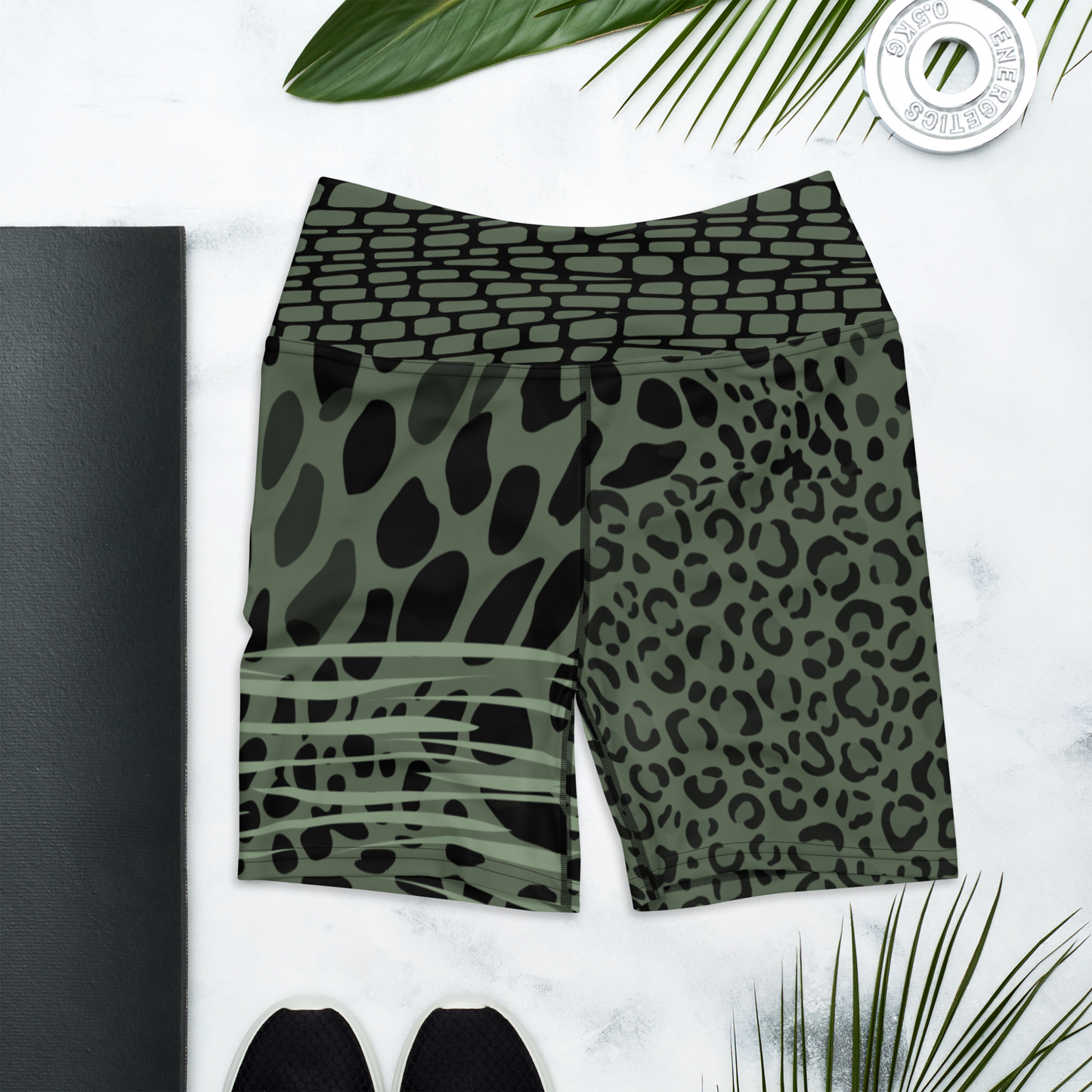 Cheezebra Yoga Shorts "Forest Green"