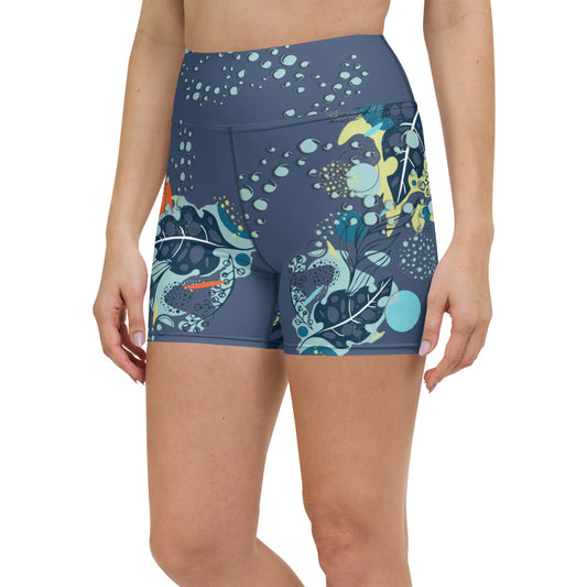 Drop Leaves Yoga Shorts