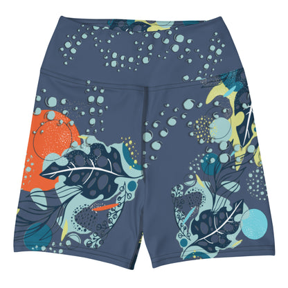 Drop Leaves Yoga Shorts