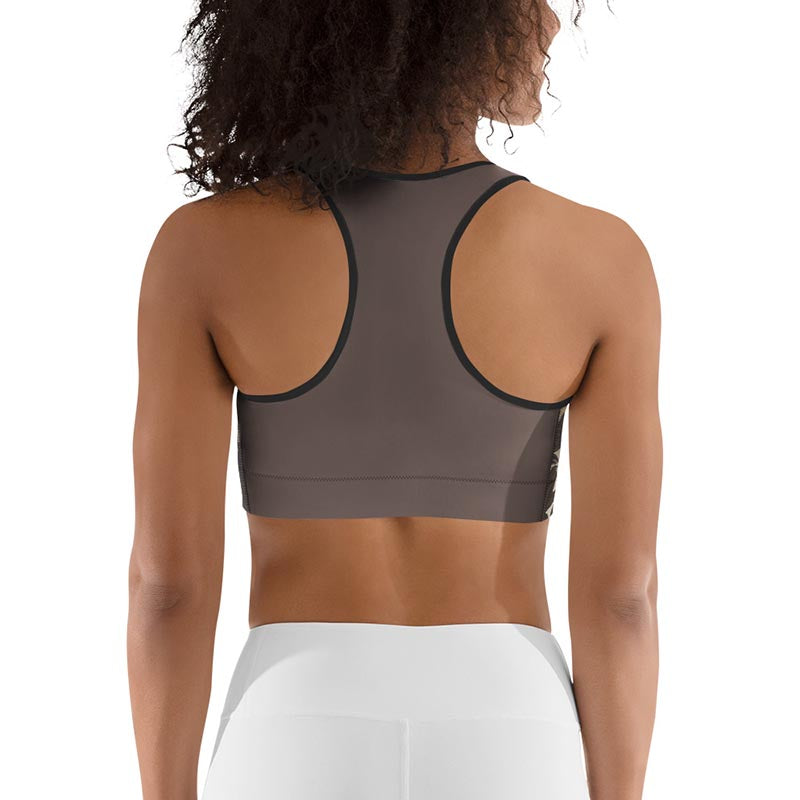 Mocha Sports Bra "Cocoa Medows"