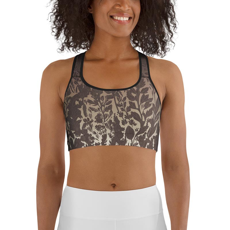 Mocha Sports Bra "Cocoa Medows"