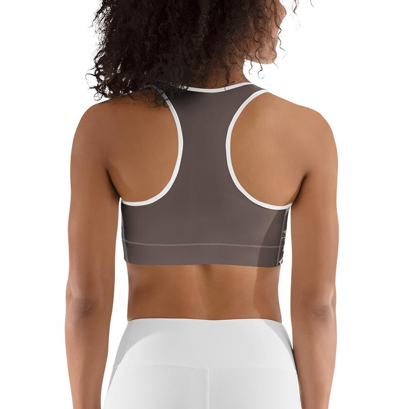Mocha Sports Bra "Cocoa Medows"