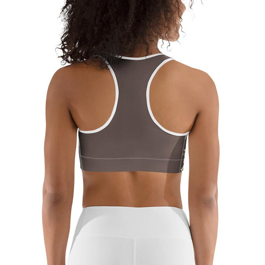 Mocha Sports Bra "Cocoa Medows"