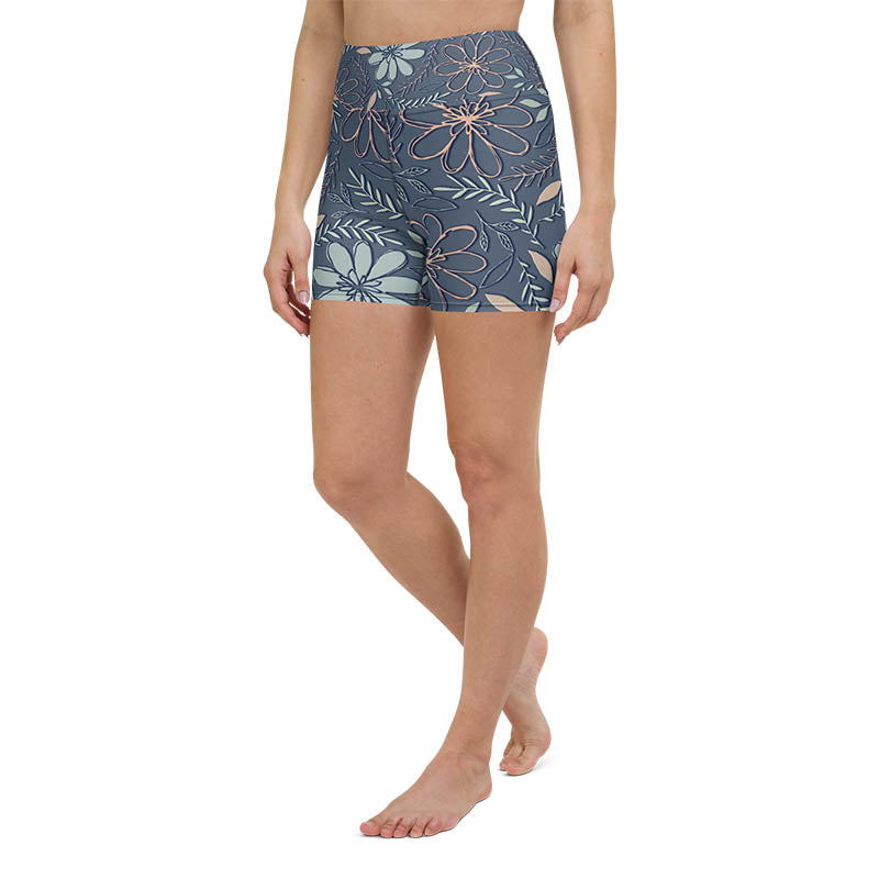 Pencil Petals Yoga Shorts