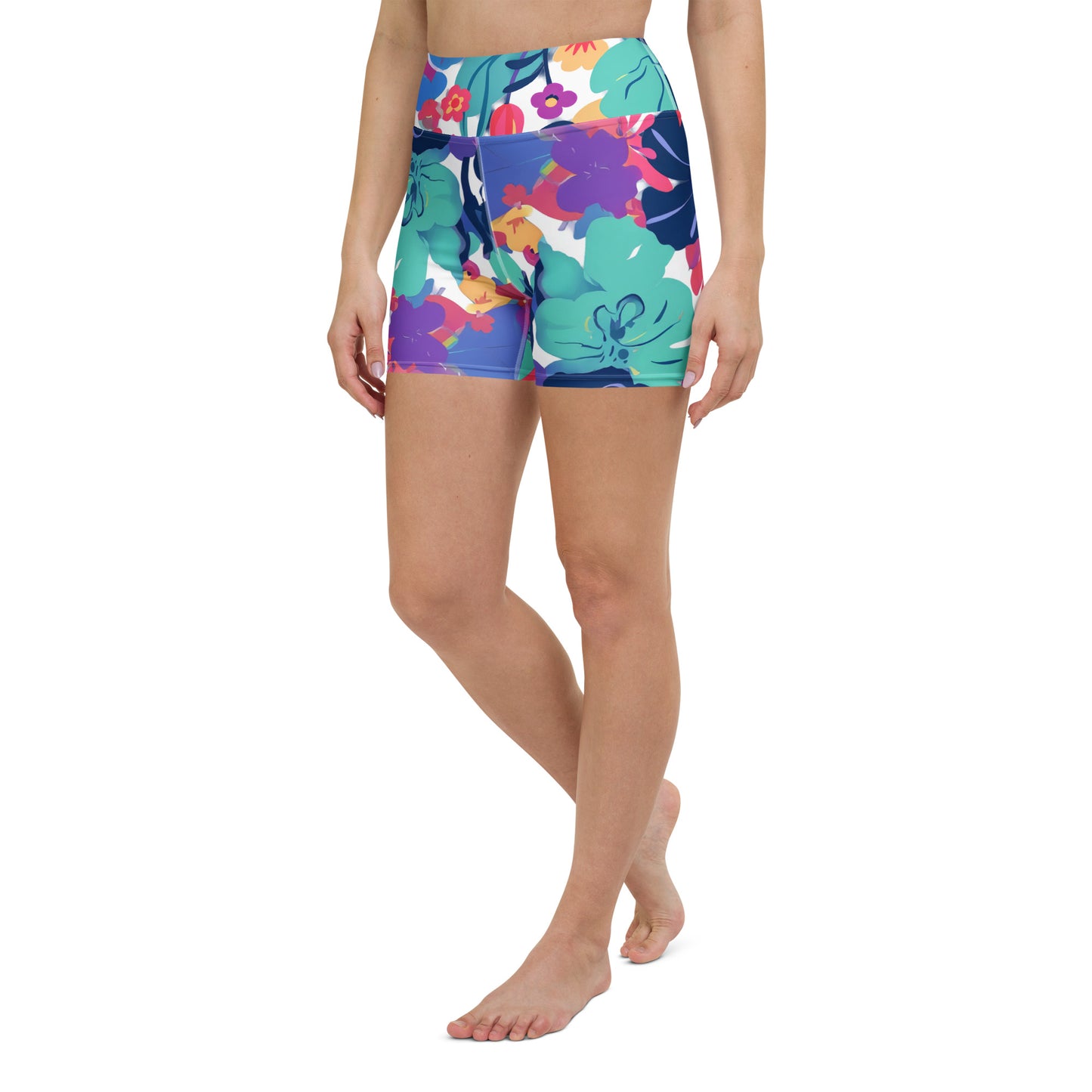 Floral Splash - Yoga Shorts