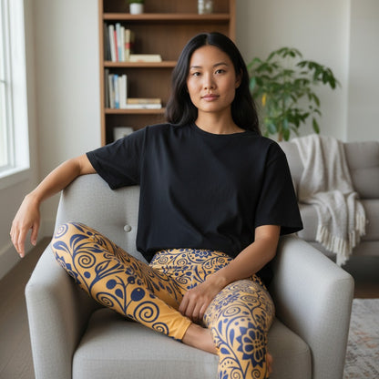 Cobalt Garden - Leggings