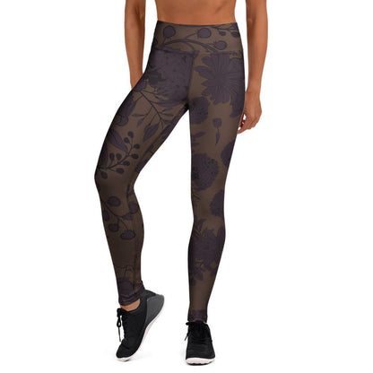 comfortable gym leggings for women with floral pattern