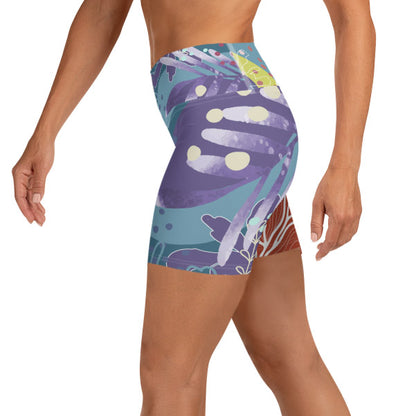 Flower Pop Yoga Shorts