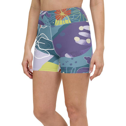 Flower Pop Yoga Shorts