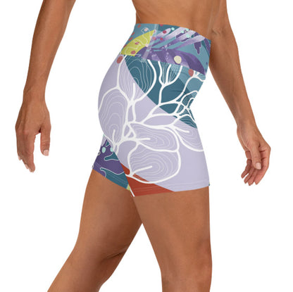 Flower Pop Yoga Shorts