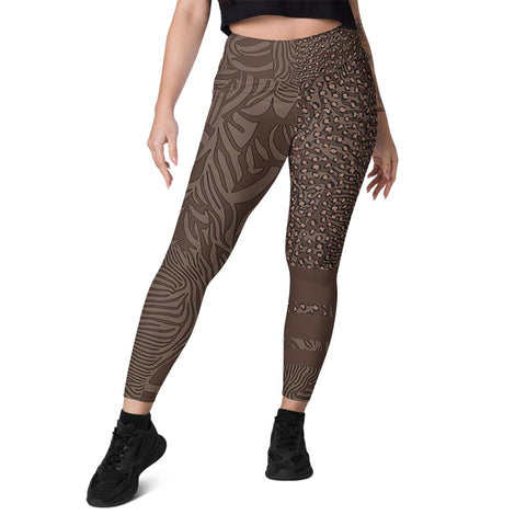 Mocha Leggings With Pockets "Zeepard"