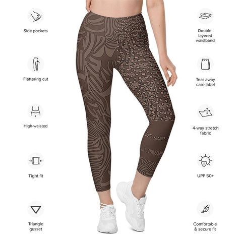 Mocha Leggings With Pockets "Zeepard"