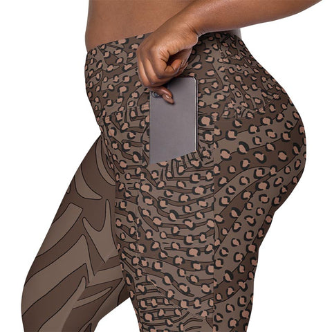 Mocha Leggings With Pockets "Zeepard"