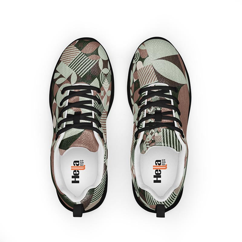 Mocha Women's Sneakers "Geometric"