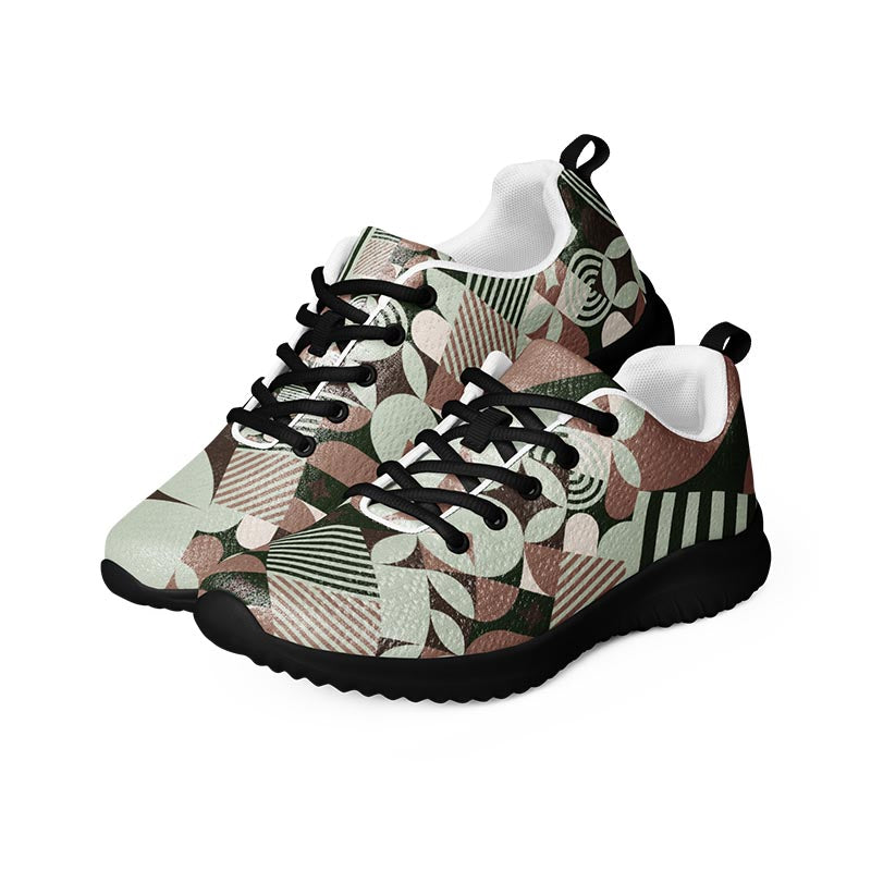 Mocha Women's Sneakers "Geometric"