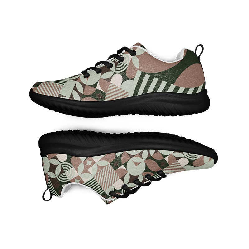 Mocha Women's Sneakers "Geometric"