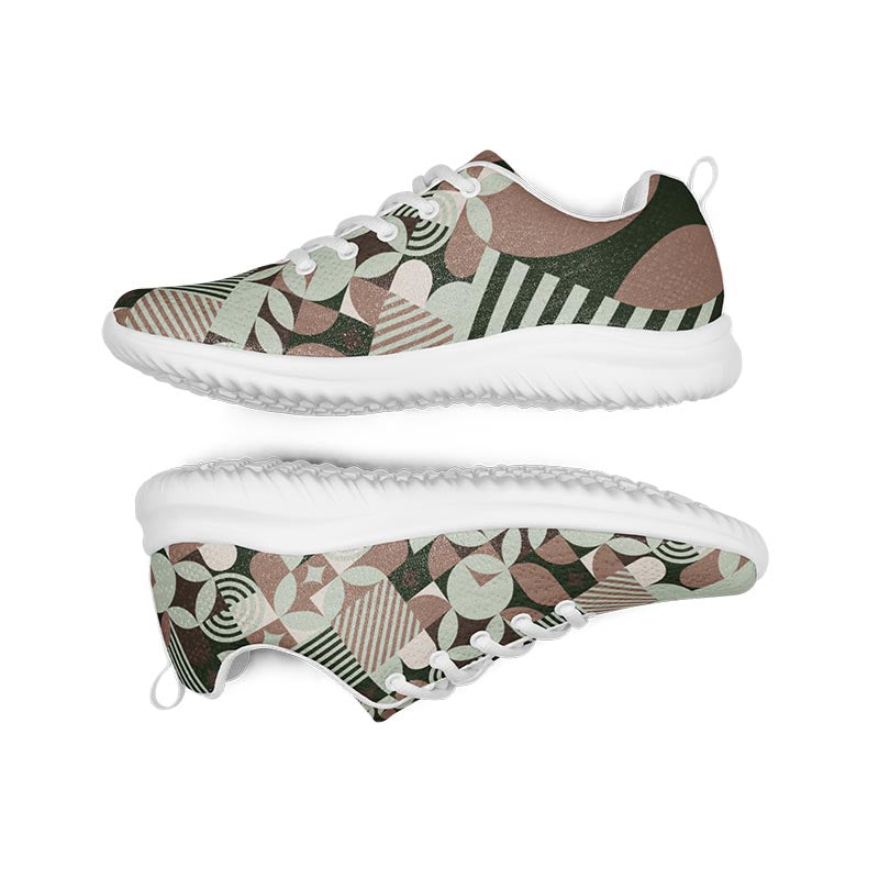 Mocha Women's Sneakers "Geometric"