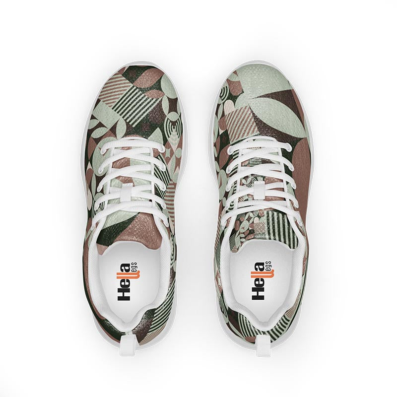 Mocha Women's Sneakers "Geometric"