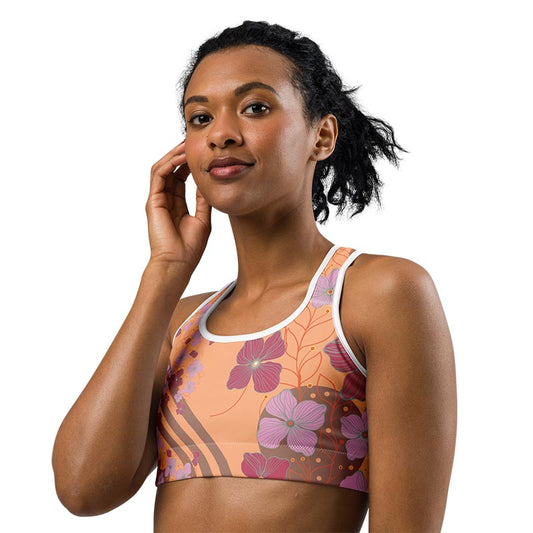 Mocha Sports Bra "Peach Cobbler"