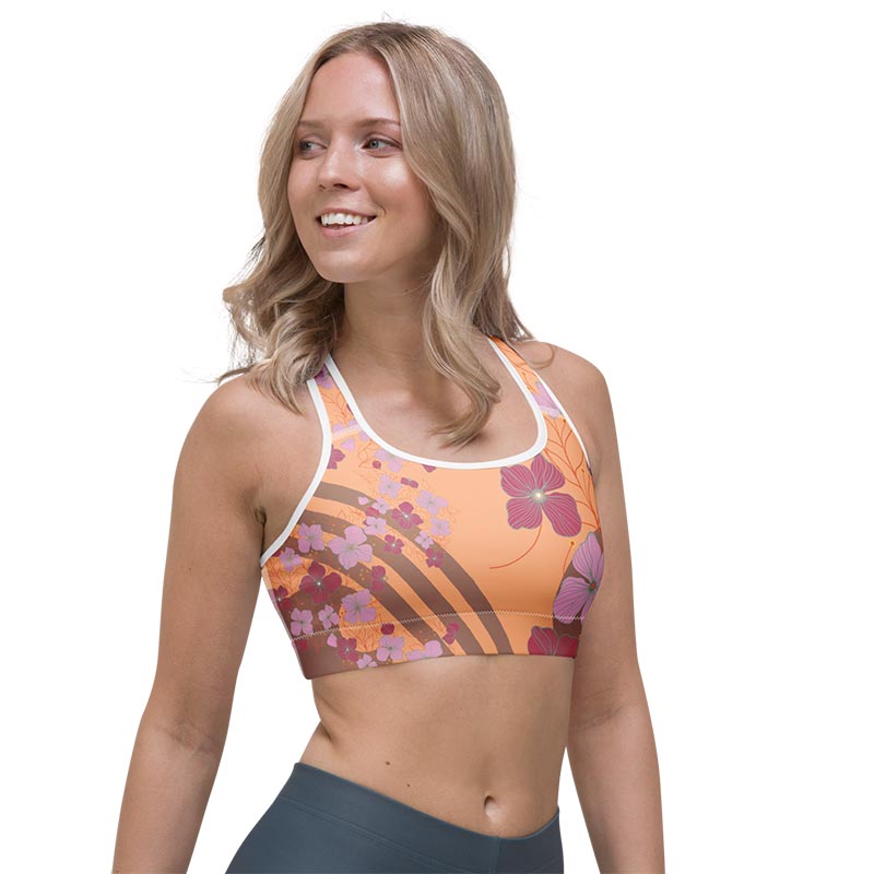 Mocha Sports Bra "Peach Cobbler"