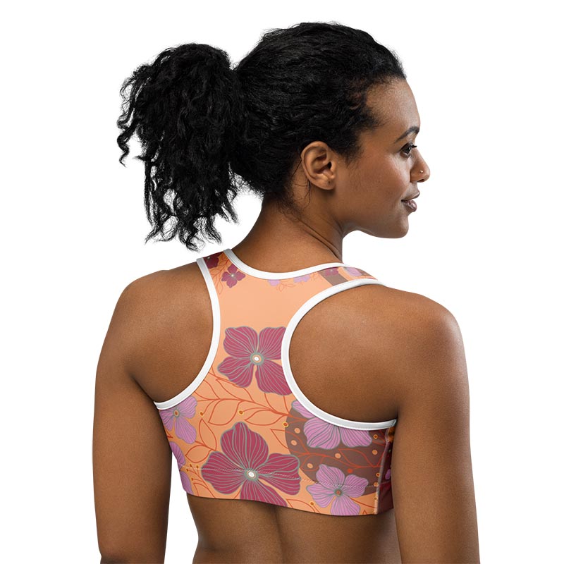 Mocha Sports Bra "Peach Cobbler"