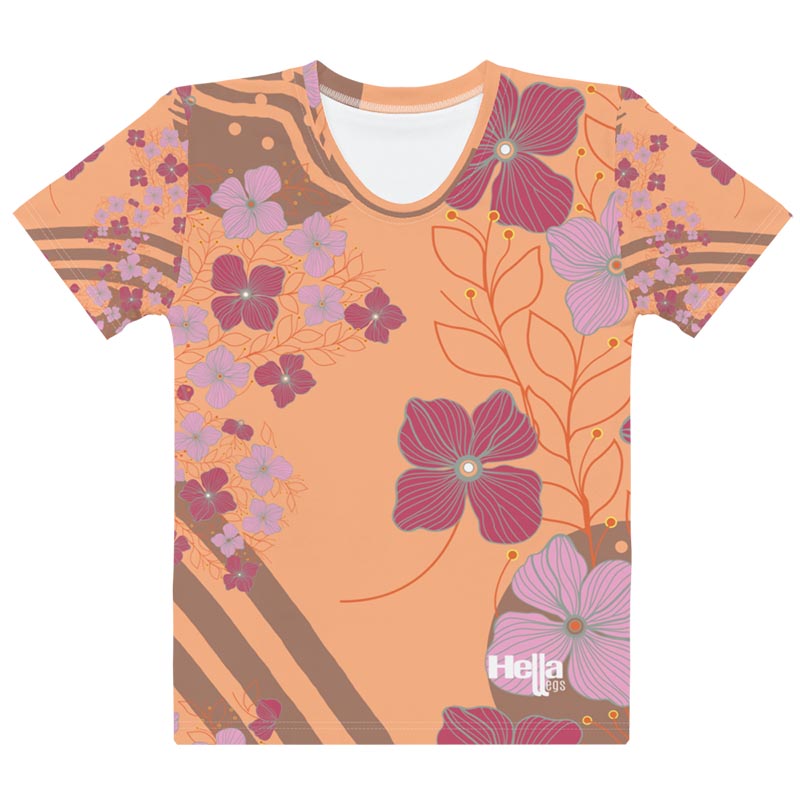 Mocha Crew Neck T-shirt "Peach Cobler"