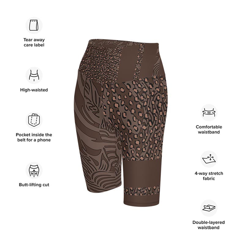 Mocha Bike Shorts "Zeepard"