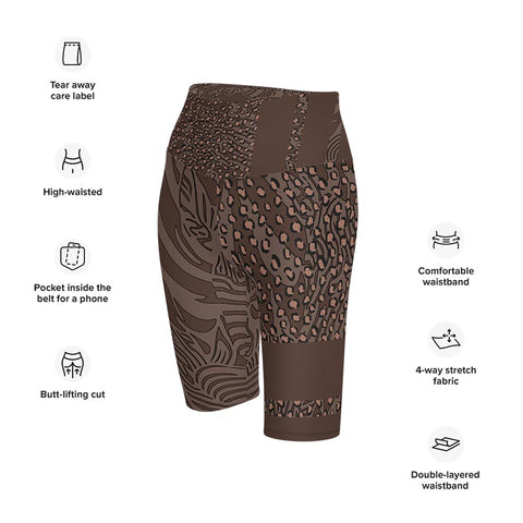 Mocha Bike Shorts "Zeepard"