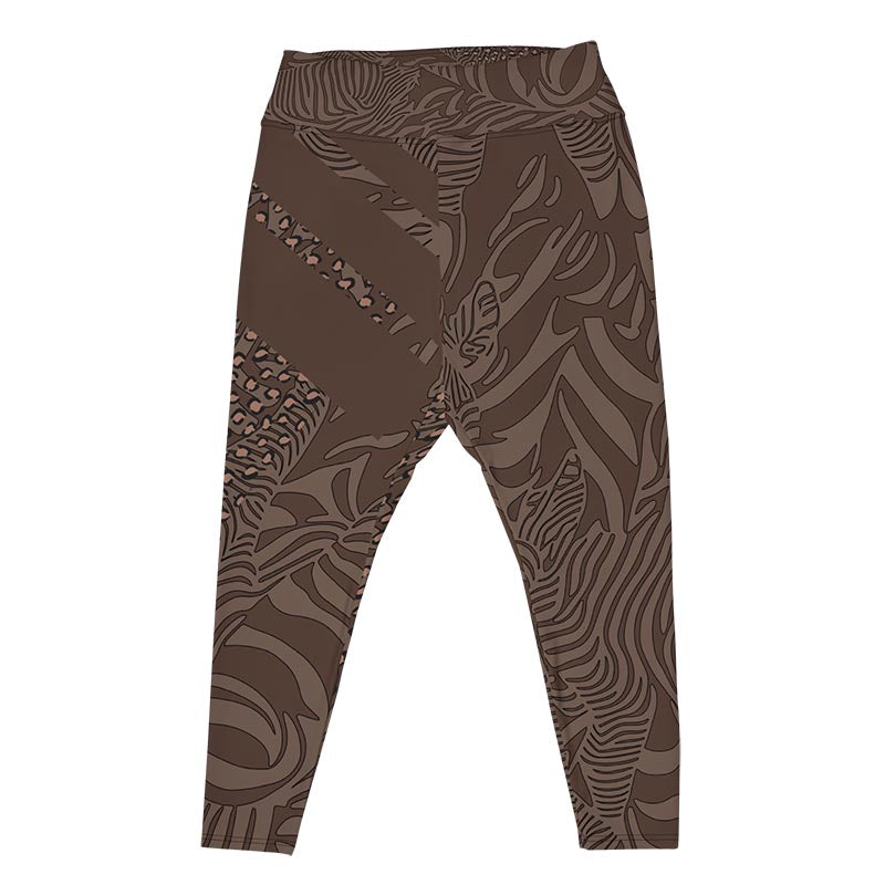 Mocha Plus Size Leggings "Zeepard"
