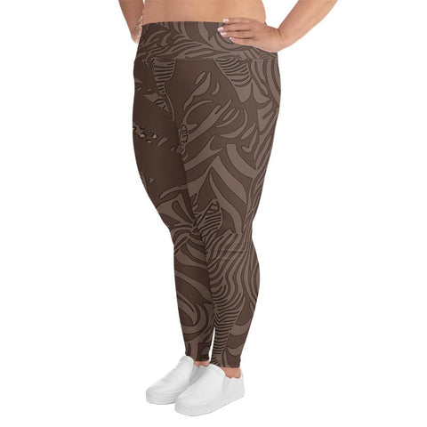 Mocha Plus Size Leggings "Zeepard"