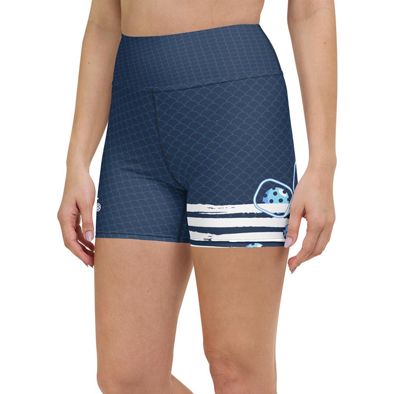 Pickleball Yoga Shorts "Blue"
